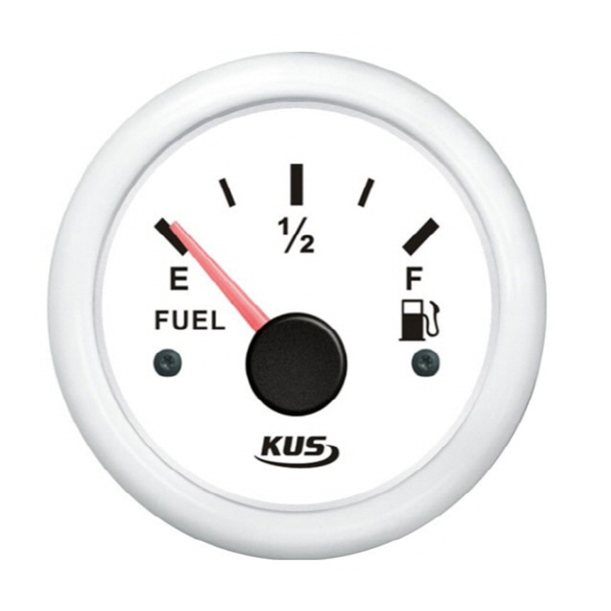 KUS 연료량 표시 연료 게이지 화이트 플라스틱 베젤